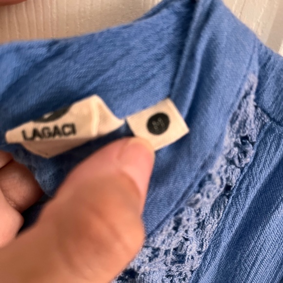 Flowy blue midi dress - Picture 2 of 3